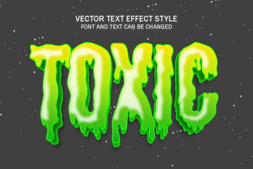 toxic water melting slime liquid typography editable text effect font style template background design - obrazy, fototapety, plakaty
