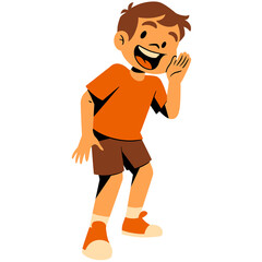 little boy whispering 