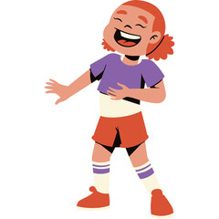 a girl laughing out loud