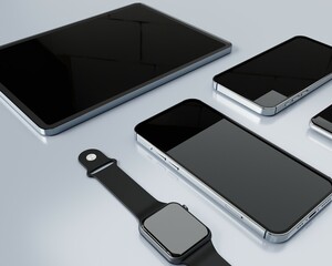 3D rendered Realistic Smart devices 