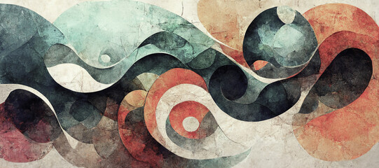 abstract geometric graphic background wallpaper, Generative ai.