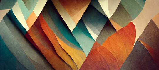 abstract geometric graphic background wallpaper, Generative ai.