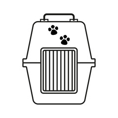 Pet cage icon. Basket for pets. Vector illustration. stock image.
