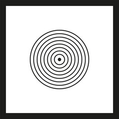 Concentric circles. Ripple, impact effect. Vector illustration. stock image.