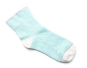 Cotton sock isolated on white background