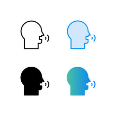 speaking icon vector