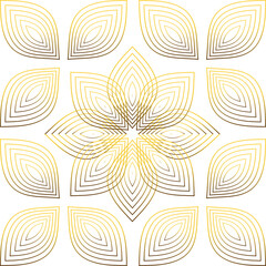 luxury gold floral ornament