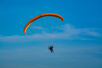 Naklejka na ściany i meble Powered paragliding (Paramotoring) in Carlsbad, California