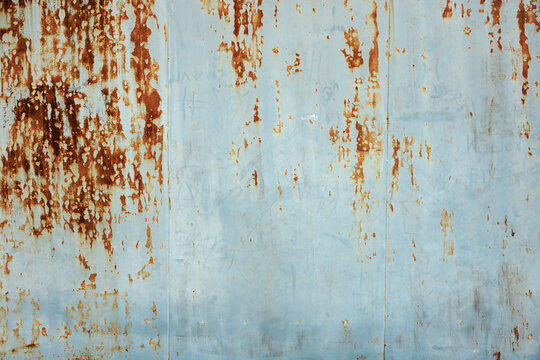 ust metal texture on blue background