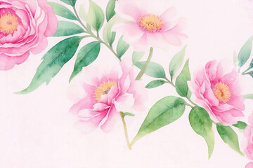 Beautiful watercolor floral art illustration