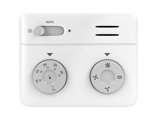 Air conditioner control panel (thermostat), isolated on white background