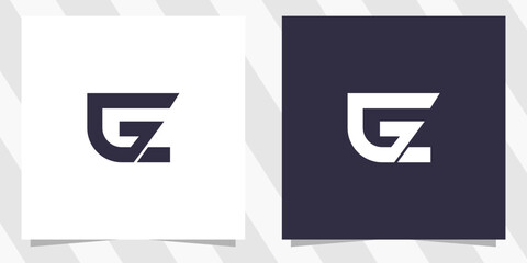 letter gz zg logo design