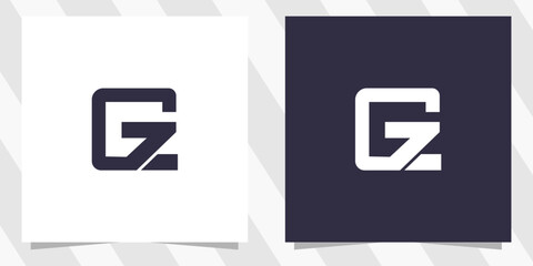 letter gz zg logo design