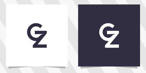 letter gz zg logo design