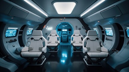 A Glimpse into Tomorrow: Unveiling the Futuristic Interior with Ambient Lights and Smart Technology in the Autonomous Electric Vehicle Cabin