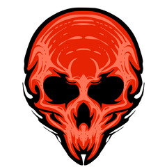Skull art mascot logo illustration 