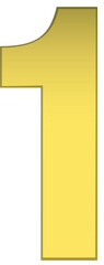 Yellow font, number 1
