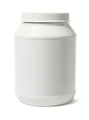 Large Plastic Container on White Background