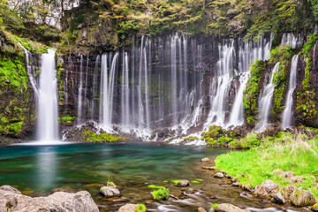 Fototapeta na wymiar Shiraito Falls, Fujinomiya, Japan.