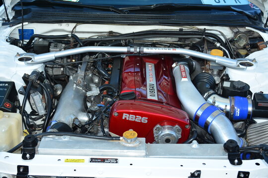 Nissan skyline gtr engine at Nissan Festival in Pasig, Philippines