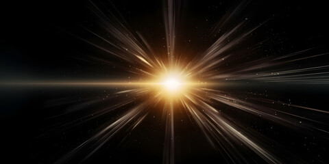 Digital lens flare isolated in black background