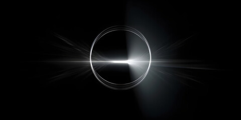 Digital lens flare isolated in black background