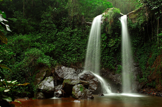 Grenjengan Kembar waterfall is located at magelang Regency as a tourism destination.