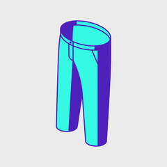 Pants isometric vector illustration