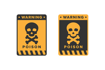 Obraz premium Poison icon vector design, highly toxic material hazard icon board