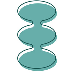 Atomic graphic design element mid-century shape