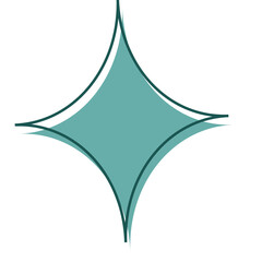 Obraz premium Atomic graphic design element mid-century shape