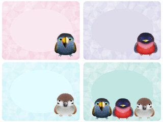 フワフワ鳥の背景C-2