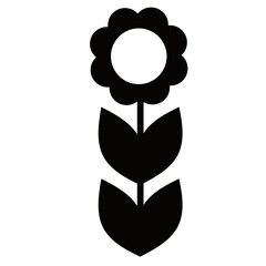 Retro flower mod abstract floral shapes