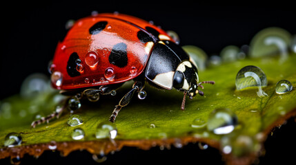 ladybug on leaf © samarpit