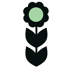 Mid-Century flower shape abstract floral design
