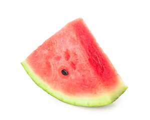 Piece of fresh watermelon on white background