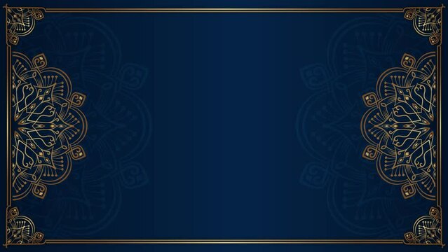 motion background, with golden mandala ornament