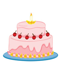 birthday cake with a candle