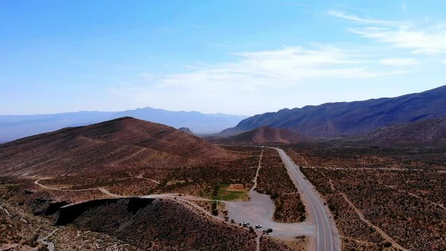 Nevada Open Roads and Highway  157 in southern southwest USA