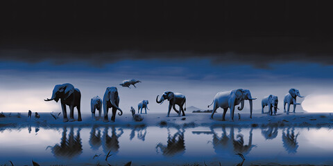 herd of elephants