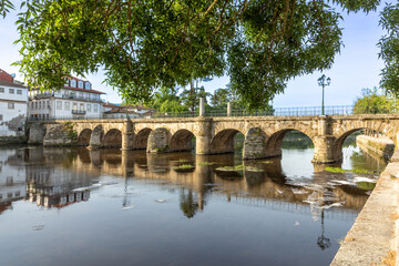 Fototapeta na wymiar Roman bridge on Chaves,Portugal
