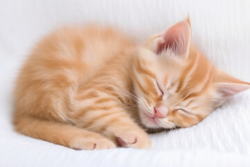 Fototapeta na wymiar cute kitten sleeping