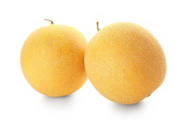 Sweet melons on white background