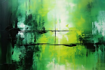 Obraz na płótnie Canvas Green Abstract Painting, Background, Wallpaper, Green Art