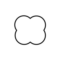 Abstract shapes. Outline. aesthetic shape. Black and white element. Aesthetic doodle. Vector. Illustration.