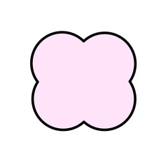 Pink abstract shapes. aesthetic shape. Colorful element. Aesthetic doodle. Vector. Illustration.