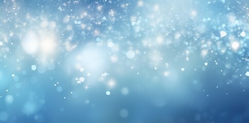 Fototapeta premium light blue bokeh background with lights and stars in the form of a shaped canvas light white and light beige Pale pink and light indigo add light, Christmas.