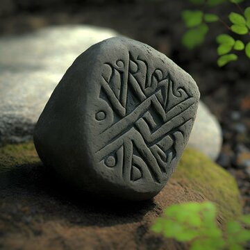 Smooth Rune Stones Stock Illustration - Download Image Now