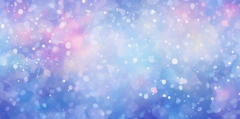 light blue bokeh background with lights and stars in the form of a shaped canvas light white and light beige Pale pink and light indigo add light, Christmas.