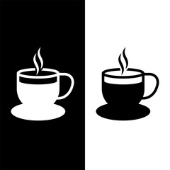 black and white coffee cup icon